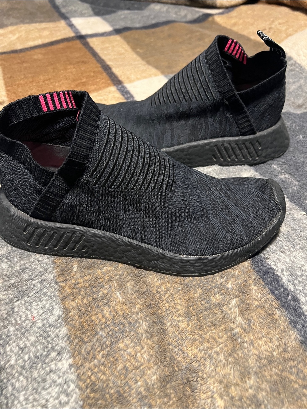 Adidas NMD_CS2 Primeknit Slip On Boost Sneakers Black and Pink